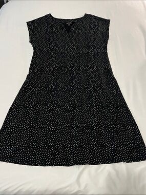 J Jill Wearever Collection Polka-Dot Swing Dress